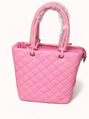 Quilted Pink Tote Bag